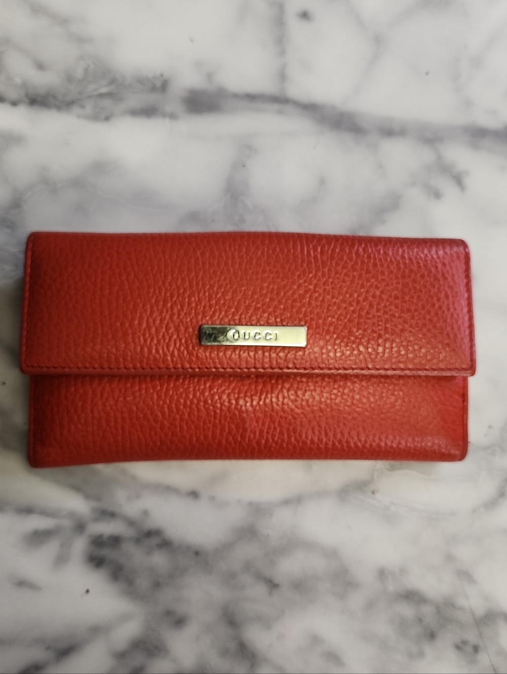 Authentic Leather Gucci Long Bifold Wallet